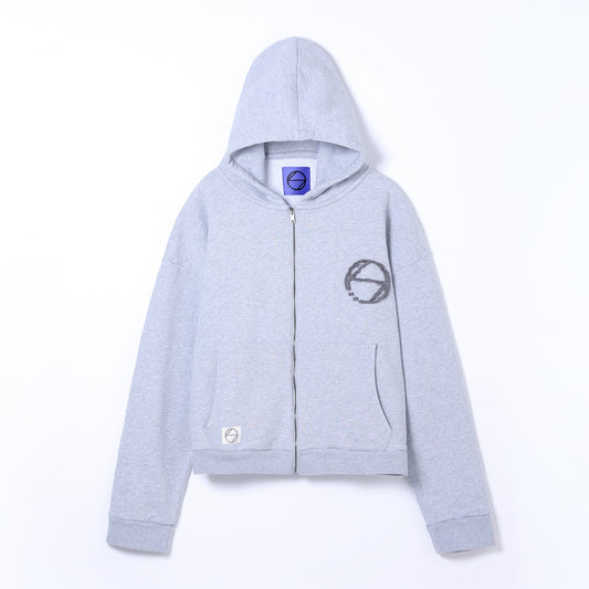 【幸祜】LOGO ZIP HOODIE／GRAY／MAISON KOKO pre open