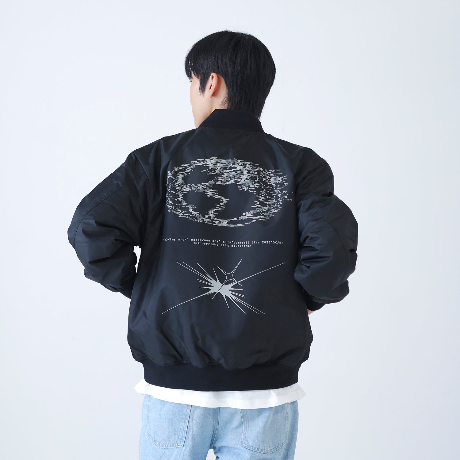 未使用級 希少✨水曜どうでしょう パーカー ブルゾン ジャケット M 限定 DUSTCELL】「ONE」グラフィックスタジアムジャンパー／DUSTCELL LIVE
