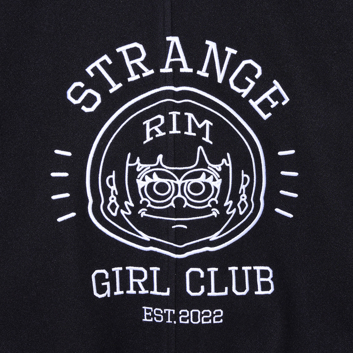 【理芽】「STRANGE GIRL CLUB」RIM×LiLi イラストバーシティジャケット／「STRANGE GIRL CLUB」3rd ANNIV.
