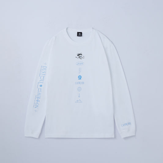 【DUSTCELL】「DUSTCELL apt.」ロングスリーブTシャツ／WHITE／EXHIBITION「DUSTCELL apt. -apartment- 」OFFICIAL GOODS