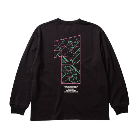 【KAMITSUBAKI STUDIO】ONEグラフィック ロングスリーブTシャツ／BLACK／KAMITSUBAKI FES ’25 OUR ONE-DAY WAR