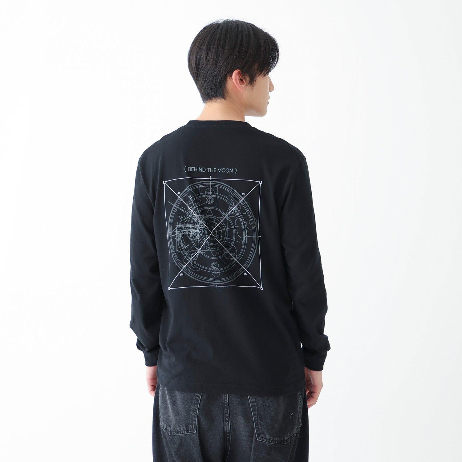 DUSTCELL】「月の裏」ロングスリーブTシャツ／BLACK／DUSTCELL LIVE