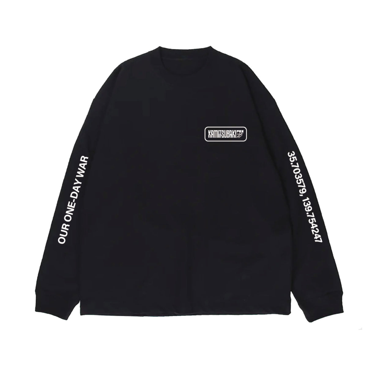 【KAMITSUBAKI STUDIO】ONEグラフィック ロングスリーブTシャツ／BLACK／KAMITSUBAKI FES ’25 OUR ONE-DAY WAR
