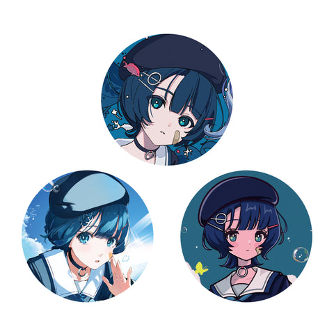【空爽】缶バッジセット Sooda ver.／Virtual mini live「空爽パレット」OFFICIAL GOODS