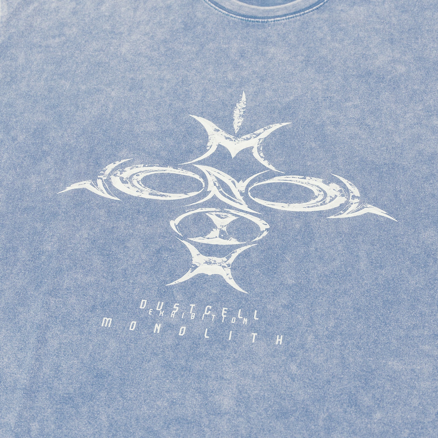 DUSTCELL】ピグメントビックシルエットTシャツ／BLUE／「ONE」at