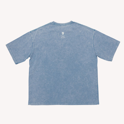 【DUSTCELL】ピグメントビックシルエットTシャツ／BLUE／「ONE」at 日本武道館 Blu-ray 発売記念 POP UP「MONOLITH」