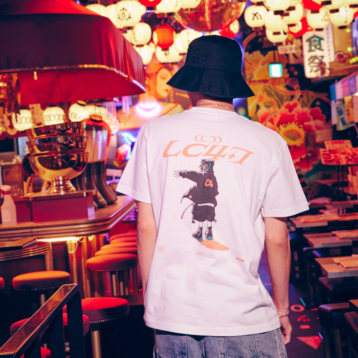 SHISHIKUI C vintage Tee リンガー Tシャツ F シシクイ 獅子志司】C4Tシャツ「連連」／3rd ONE MAN LIVE「連連」OFFCIAL LIVE