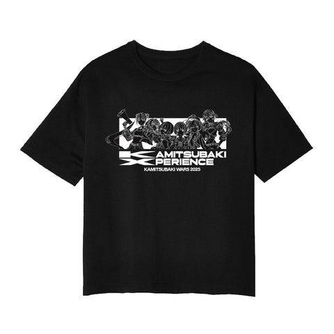 【KAMITSUBAKI STUDIO】KAMITSUBAKI XP Tシャツ／KAMITSUBAKI WARS 2025 神椿後楽園戦線 KAMITSUBAKI XPERIENCE
