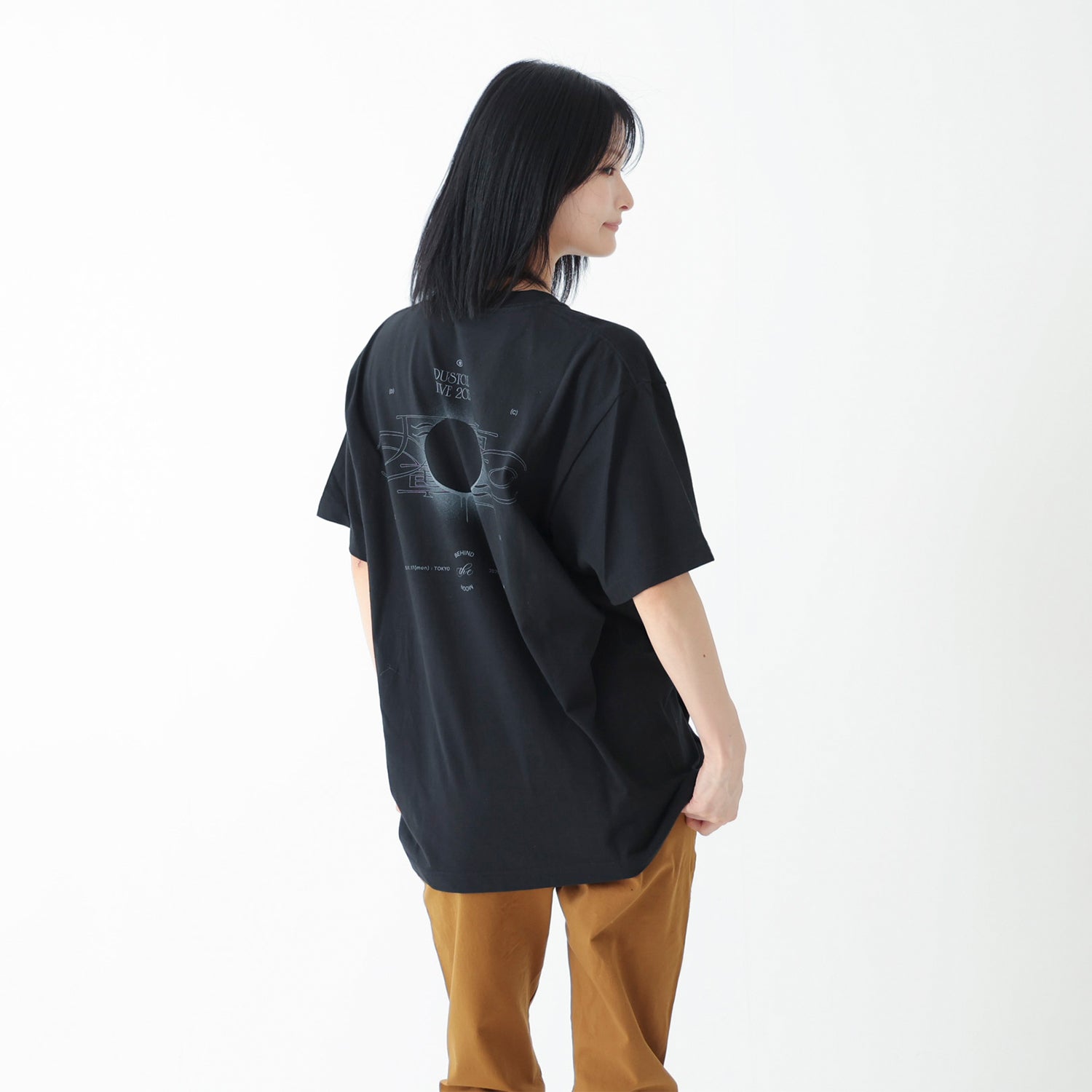 DUSTCELL】「月の裏」グラフィックTシャツ／BLACK／DUSTCELL LIVE 2025