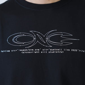 【DUSTCELL】「ONE」ビッグシルエットTシャツ A／BLACK／DUSTCELL LIVE「ONE」at 日本武道館