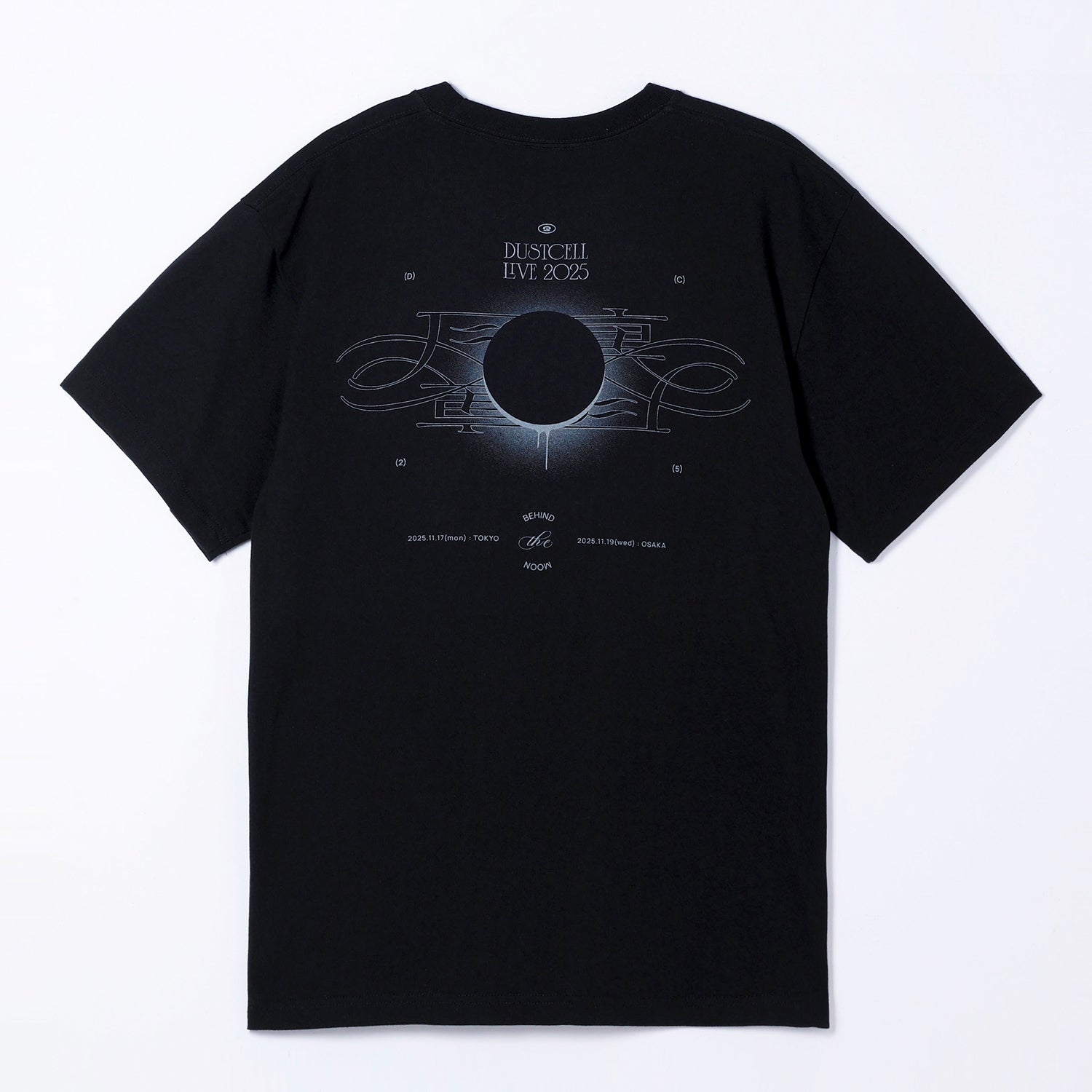 DUSTCELL】「月の裏」グラフィックTシャツ／BLACK／DUSTCELL LIVE 2025