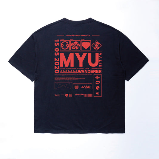 【VALIS】ビッグシルエット メッセージTシャツ MYU ver.／6th ONE-MAN LIVE「喝采カーテンコール」