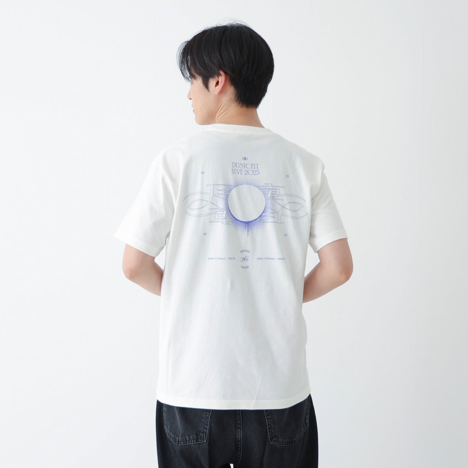 DUSTCELL】「月の裏」グラフィックTシャツ／VANILLA WHITE／DUSTCELL