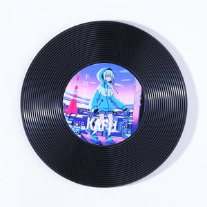 【音楽的同位体 可不（KAFU）】ポリスピカデリー×可不（KAFU）レコード形コースター／1st ALBUM「シンメトリー」