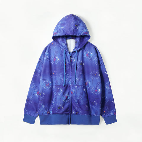 【V.W.P】総柄ビックシルエットパーカー／Double Aside Single「輪廻 / 変身」