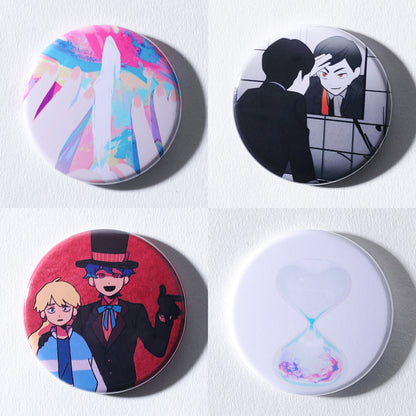 【DUSTCELL】ランダム缶バッジ5個セット／DUSTCELL Exhibiton「白炎」