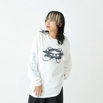 【DUSTCELL】「dustcat」ロングスリーブTシャツ／WHITE／DUSTCELL LIVE 2022「PREPARATION」
