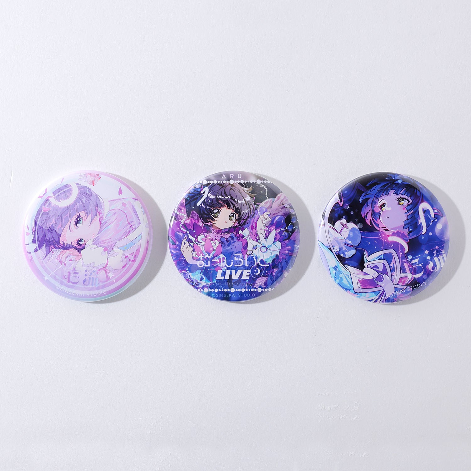 存流　むーんらいとLIVE 缶バッジ 存流】ステッカー＆缶バッジ3個セット／1st ANNIVERSARY カバーライブ