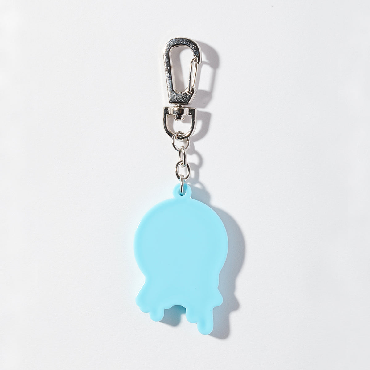 【DUSTCELL】ドリップロゴラバーキーホルダー／LIGHT BLUE×PINK／DUSTCELL Exhibiton「白炎」