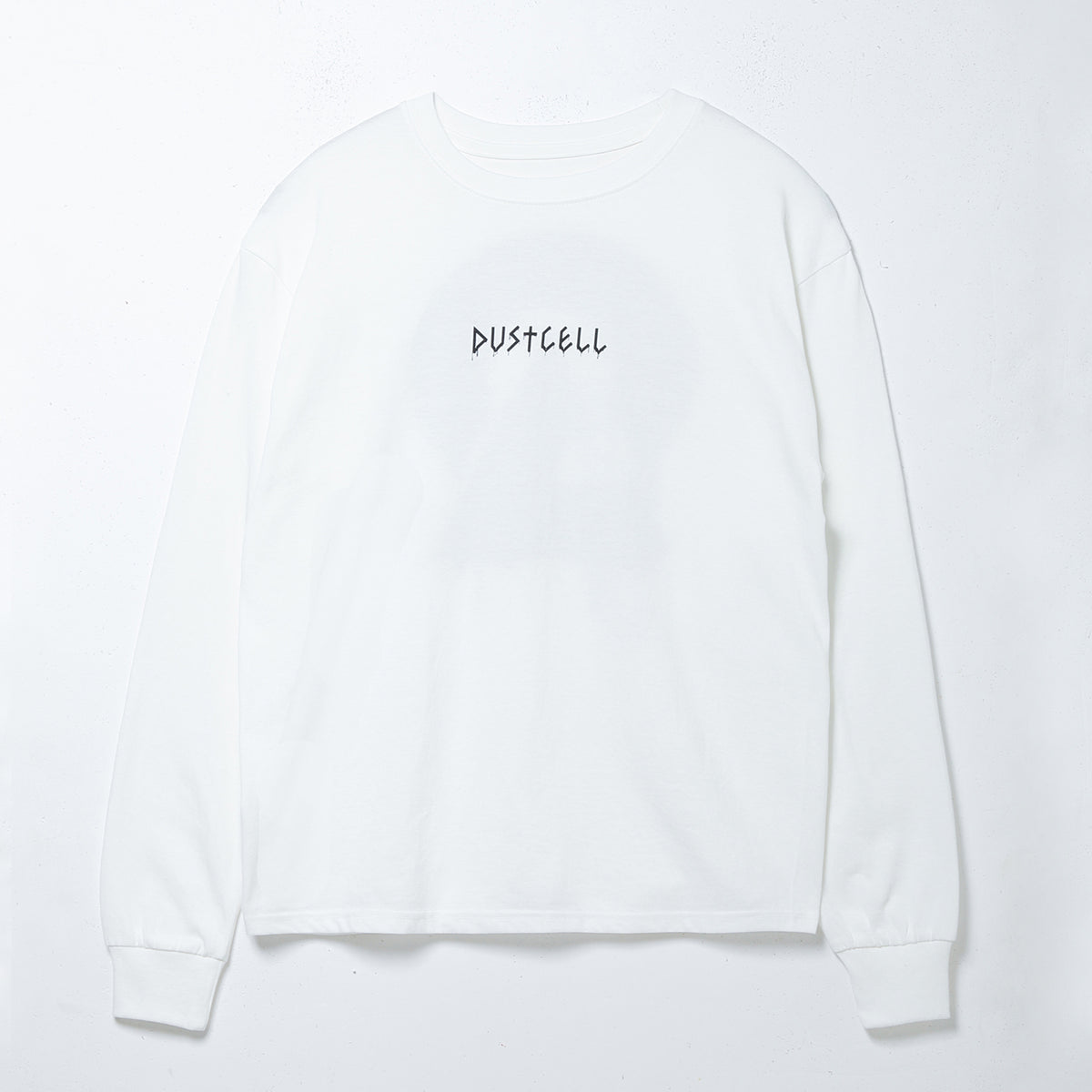 【DUSTCELL】ドリップロゴロングスリーブTシャツ／WHITE／DUSTCELL Exhibiton「白炎」