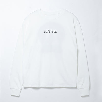 【DUSTCELL】ドリップロゴロングスリーブTシャツ／WHITE／DUSTCELL Exhibiton「白炎」