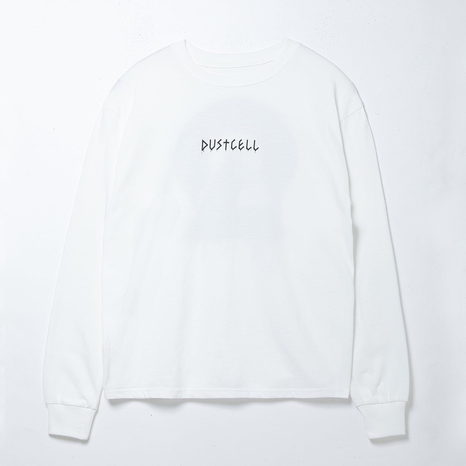 DUSTCELL】ドリップロゴロングスリーブTシャツ／WHITE／DUSTCELL 