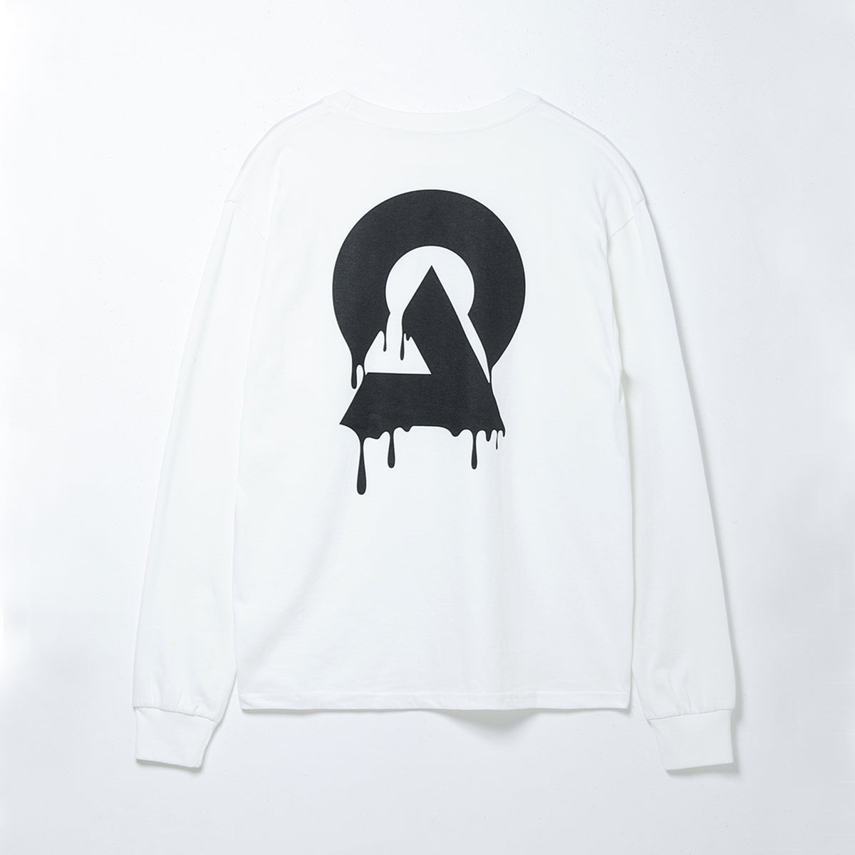 【DUSTCELL】ドリップロゴロングスリーブTシャツ／WHITE／DUSTCELL Exhibiton「白炎」