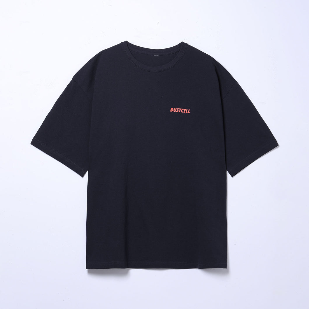 【DUSTCELL】ビックシルエットTシャツ A／BLACK／TOUR「ROUND TRIP」